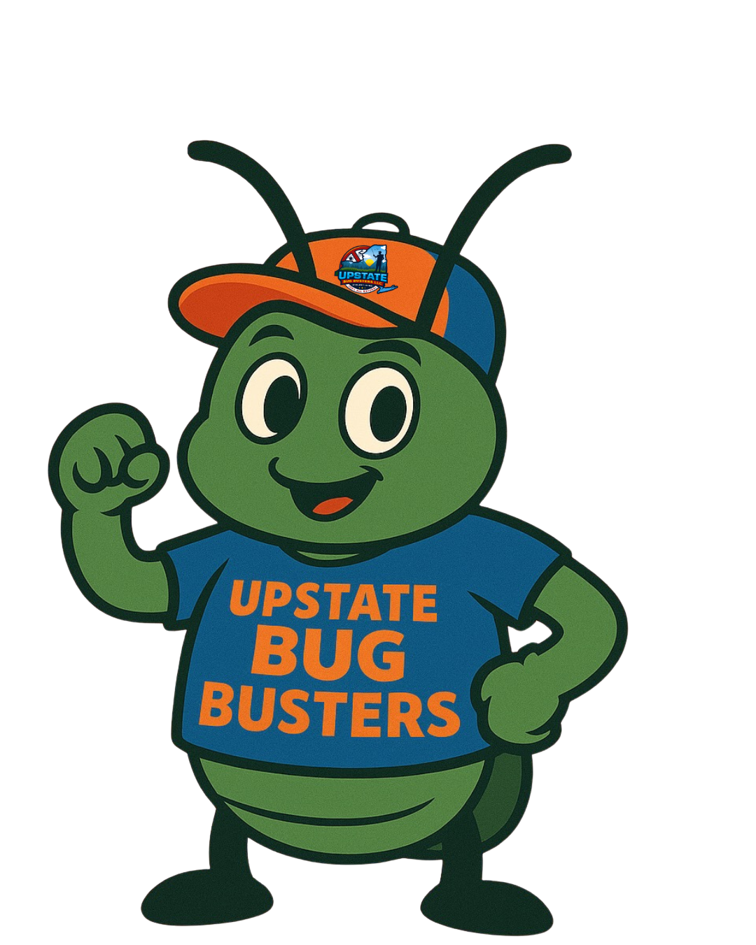 Buddy the Bug Buster, the Upstate Bug Busters mascot